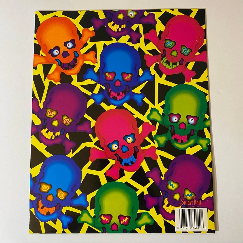 Vintage Lisa Frank Spiders & Skeletons 1 Spooky Folder